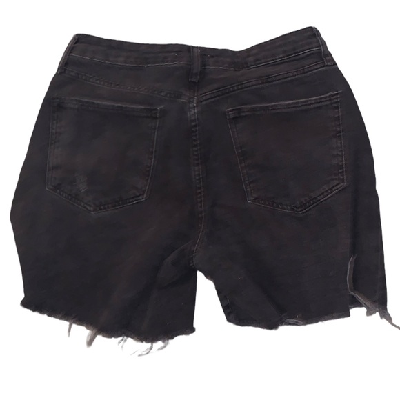 Black Distressed Cotton Denim shorts by Forever 21 - Picture 4 of 5